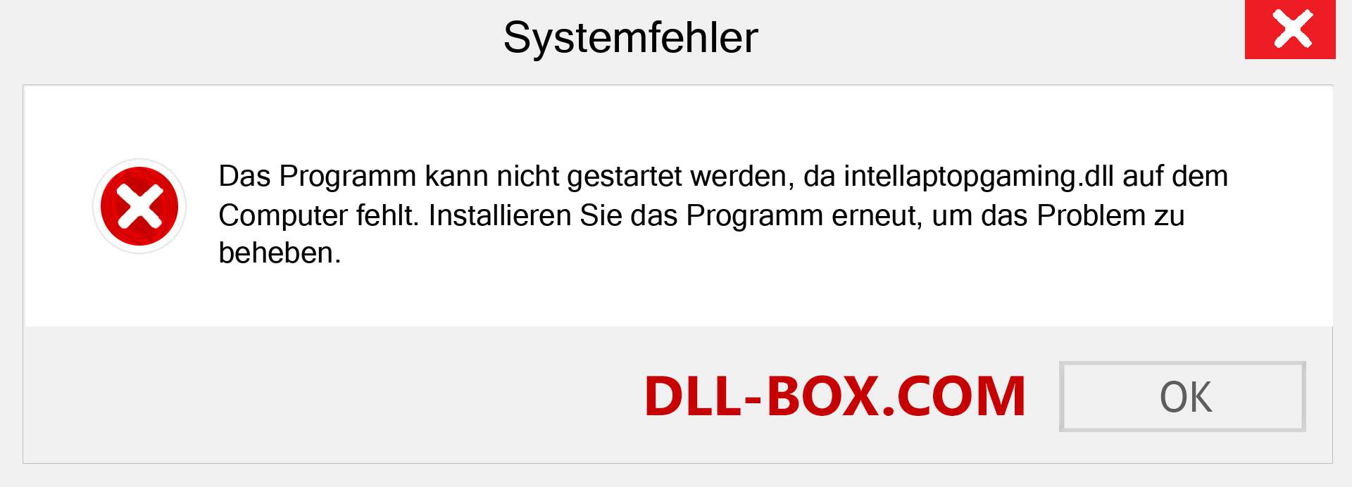 intellaptopgaming.dll-Datei fehlt?. Download für Windows 7, 8, 10 - Fix intellaptopgaming dll Missing Error unter Windows, Fotos, Bildern